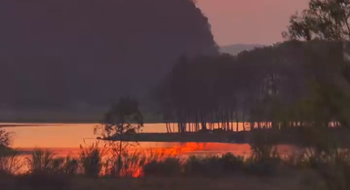 云南普者黑的日落太治愈了